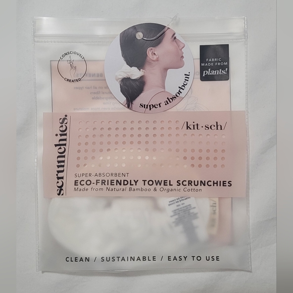 Kitsch White Towel Scrunchie - New - Picture 2 of 3